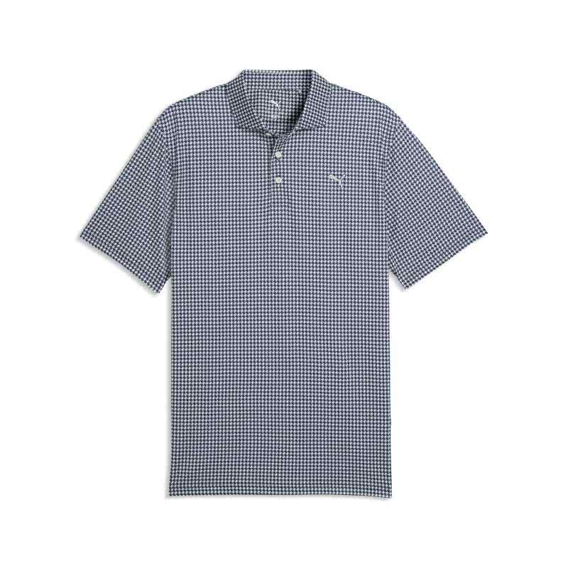 Puma Cloudspun Mono Check Polo LC - White Glow/Deep Navy