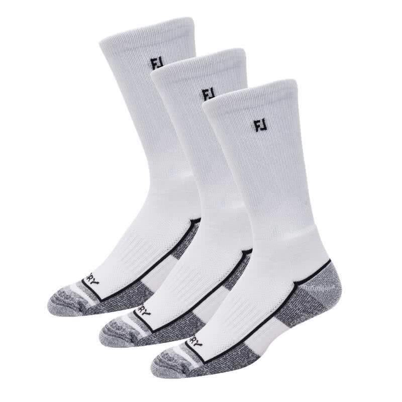 FootJoy ProDry Crew Men's 3 Pack - White 39-46