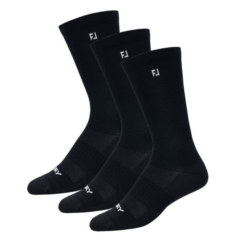 FootJoy ProDry Lightweight Crew Men's 3 Pack - Black 39-46