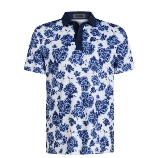 G/FORE Floral Print Tech Jersey Polo - Willow