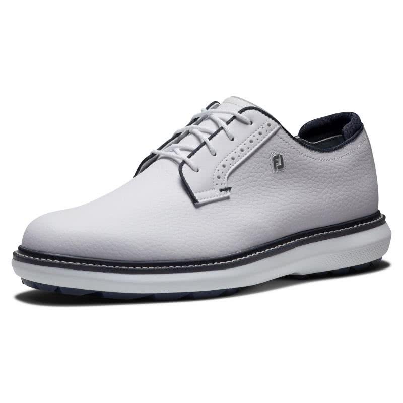 FootJoy Traditions Spikeless Blucher - White/White/Navy