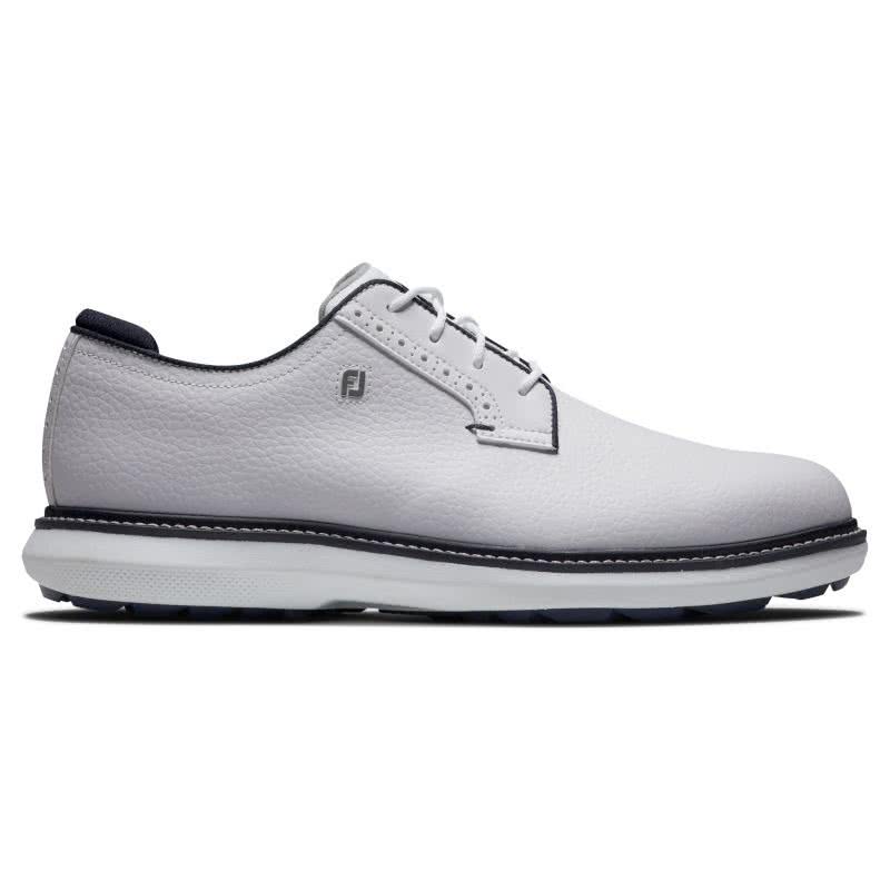FootJoy Traditions Spikeless Blucher - White/White/Navy