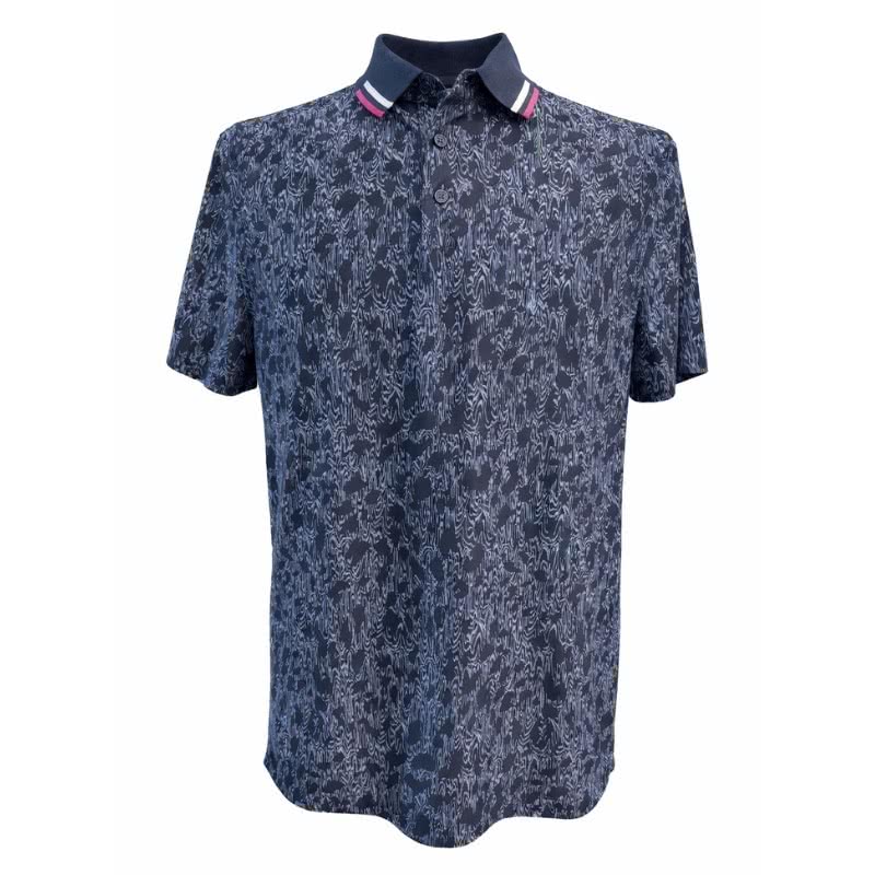 G/FORE Contrast Collar Tech Pique Polo - Twilight